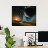 Planet scape - Art Printing Poster (Heimbüro)