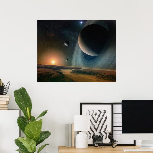Planet scape - Art Printing Poster (Heimbüro)