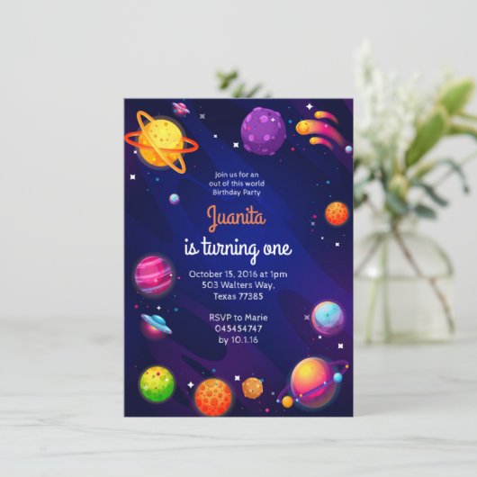 Planet Solar Space 1 Einladung zum 1. (Stehend Vorderseite)