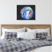 Planet Space Stars Single Leinwanddruck (Insitu (Schlafzimmer))