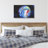 Planet Space Stars Single Leinwanddruck (Insitu (Schlafzimmer))