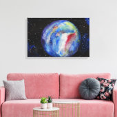 Planet Space Stars Single Leinwanddruck (Insitu (Wohnzimmer))