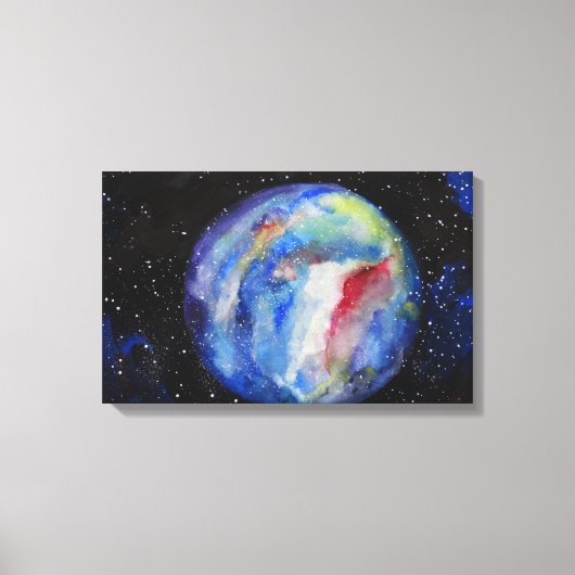 Planet Space Stars Single Leinwanddruck (Vorderseite)