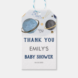 Planet Space Thema Kinderdusche Danke Geschenkanhänger