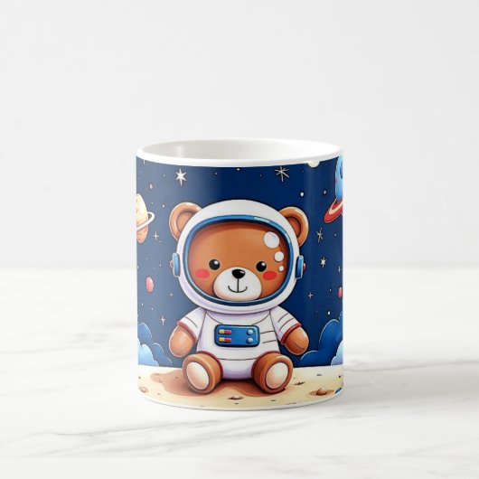 Planet Spielplatz Weltraum Bär Kaffeetasse (Mittel)