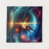 Planet-Splitting-Alien-Pflanze Wandteppich (Vorderseite (Horizontal))