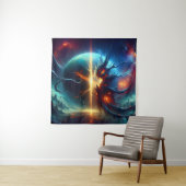 Planet-Splitting-Alien-Pflanze Wandteppich (Beispiel)