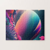 Planet Surrounded by Flowers Puzzle (Horizontal)