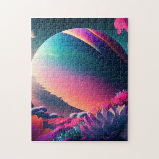 Planet Surrounded by Flowers Puzzle (Vertikal)