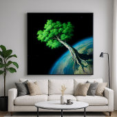 Planet Tree - Fantasy Art Design Poster