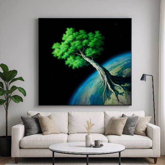 Planet Tree - Fantasy Art Design Poster