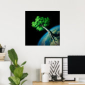 Planet Tree - Fantasy Art Design Poster (Heimbüro)