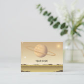 Planet über einer Wüste. Visitenkarte (Stehend Vorderseite)