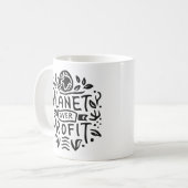 Planet über Gewinn Kaffeetasse (Vorderseite Links)