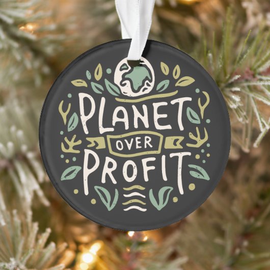 Planet über Gewinn Mutter Erde grüne Ästhetik Ornament (Baum)