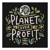 Planet über Gewinn Poster (Vorderseite)