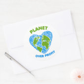 Planet über Gewinn Runder Aufkleber (Umschlag)