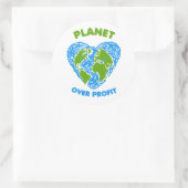 Planet über Gewinn Runder Aufkleber (Tasche)