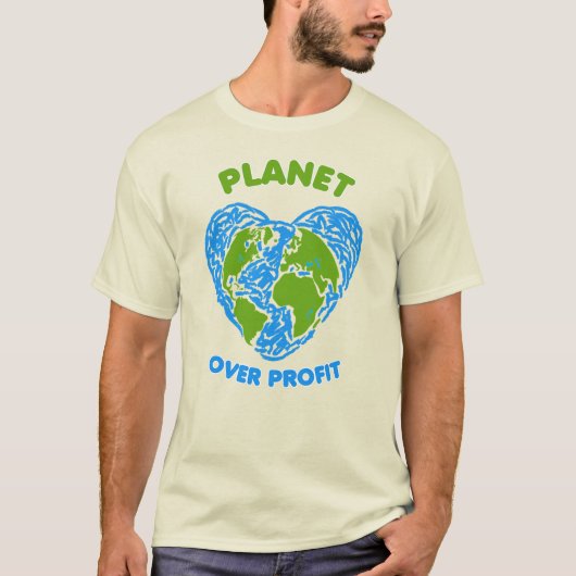 Planet über Gewinn T-Shirt (Vorderseite)