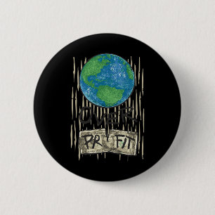 Planet über gewinnbringendes Shirt Naturumweltschü Button