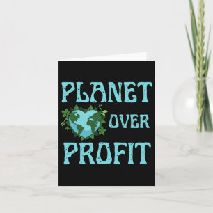 Planet über Profit Climate Change Earth Day Glol W Karte
