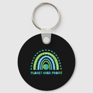 Planet über Profit Earth Day Umweltrainbow Schlüsselanhänger