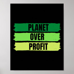 Planet über Profit Earth Day Vintag Poster