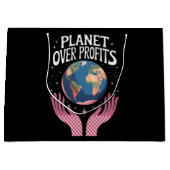 Planet über Profite ist der Klimawandel real Große Geschenktüte (Vorderseite)