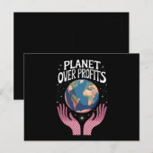 Planet über Profite ist der Klimawandel real Postkarte (Vorne/Hinten)