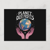 Planet über Profite ist der Klimawandel real Postkarte (Vorderseite)