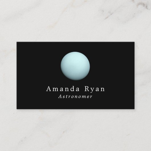 Planet Uranus, Astronomie Visitenkarte (Vorderseite)