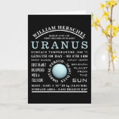 Planet Uranus Detaillierte Astronomie Karte (Gelbe Blume)