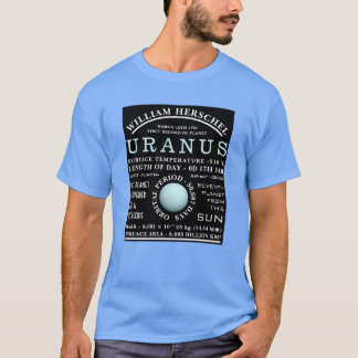 Planet Uranus Detaillierte Astronomie T-Shirt