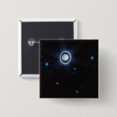 Planet Uranus mit Rings and Moons JWST-Bild Button (Vorne & Hinten)