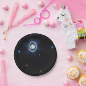 Planet Uranus mit Rings and Moons JWST-Bild Pappteller (Party)