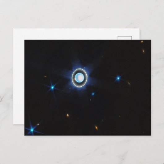 Planet Uranus mit Rings and Moons JWST-Bild Postkarte (Vorne/Hinten)