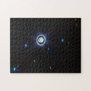 Planet Uranus mit Rings and Moons JWST-Bild Puzzle