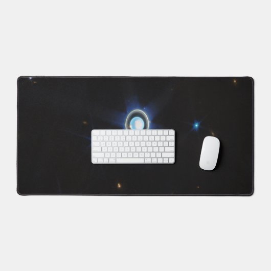 Planet Uranus mit Rings and Moons JWST-Bild Schreibtischunterlage (Tastatur & Maus)