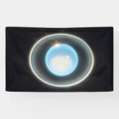 Planet Uranus mit Rings JWST Image Banner (Horizontal)