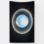 Planet Uranus mit Rings JWST Image Banner (Vertikal)