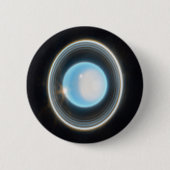 Planet Uranus mit Rings JWST Image Button (Vorderseite)