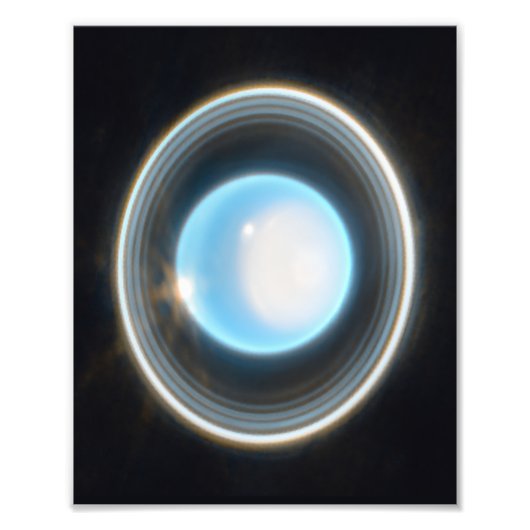 Planet Uranus mit Rings JWST Image Fotodruck (Vorne)