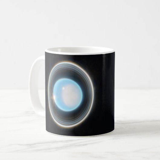Planet Uranus mit Rings JWST Image Kaffeetasse (Vorderseite Links)