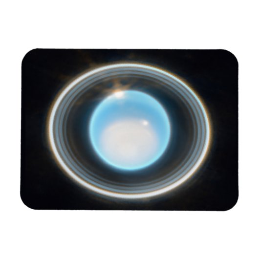 Planet Uranus mit Rings JWST Image Magnet (Horizontal)