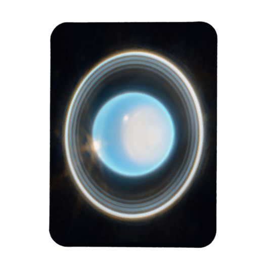 Planet Uranus mit Rings JWST Image Magnet (Vertikal)