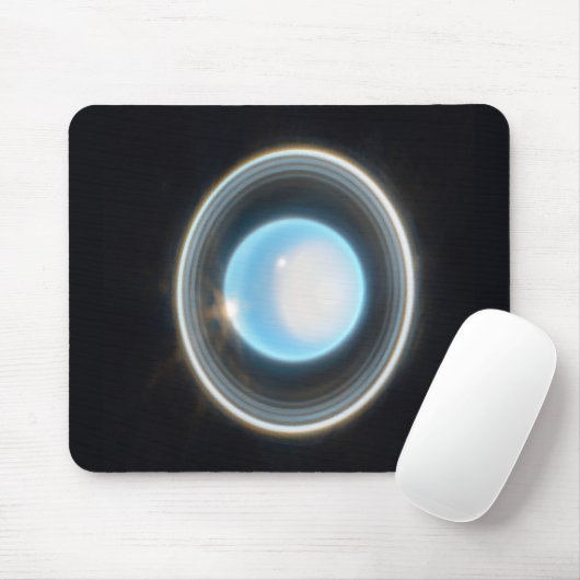 Planet Uranus mit Rings JWST Image Mousepad (Mit Mouse)