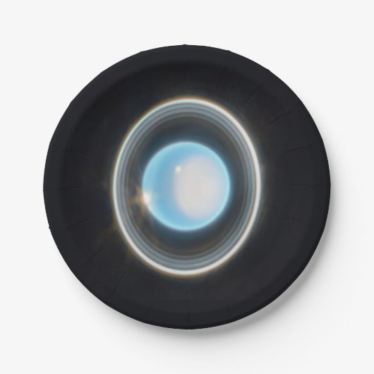 Planet Uranus mit Rings JWST Image Pappteller (Vorderseite)