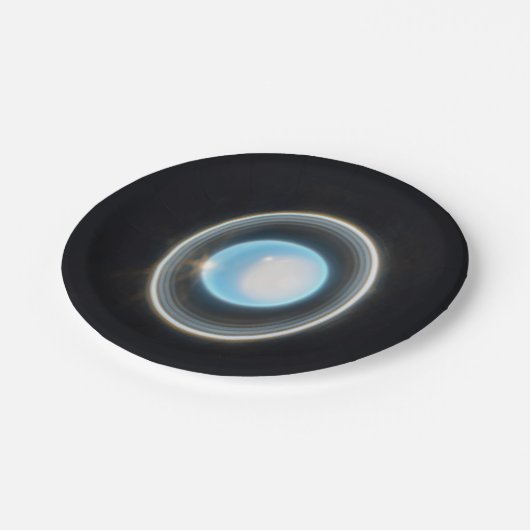 Planet Uranus mit Rings JWST Image Pappteller (Schrägansicht)