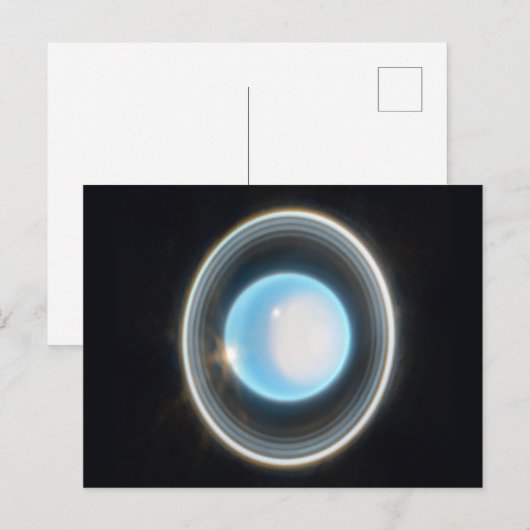 Planet Uranus mit Rings JWST Image Postkarte (Vorne/Hinten)