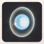 Planet Uranus mit Rings JWST Image Rechteckiger Pappuntersetzer (Vorderseite)